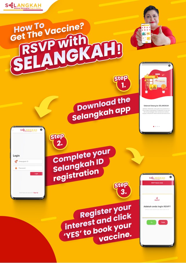 Registration selangkah vaksin Cara Dapatkan