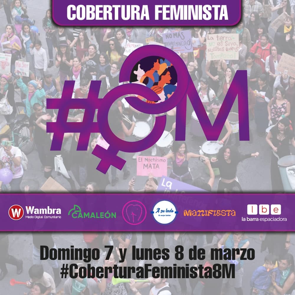 runasanabriap's tweet photo. Cobertura con enfoque feminista de las movilizaciones del #8M 
Hacemos periodismo en red @wambraEc @progcamaleon @ManifiestaEc @EspaciadoraBar 
#CoberturaFeminista8M https://t.co/Yp7ylNzGO3