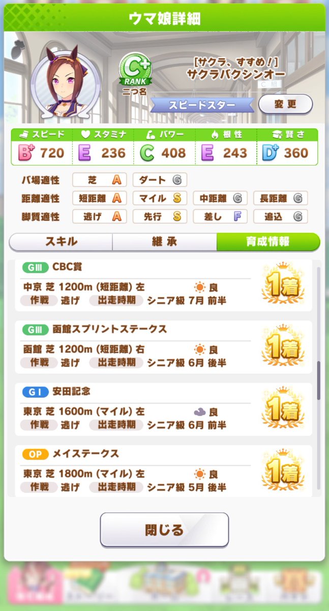 Day ウマ娘簡易育成メモver4 Pvp要素となる チーム競技 5戦 時折発生する 格上との勝負 大変にめんどくさいのだが 但し一勝でも良いから 勝つと 最初の一個目は レアアイテムがドロップする 2回目も勝てば銀箱が確実にドロップ ウマ娘 Day ウマ娘簡易育成メモver4 Pvp要素となる チーム競技 5戦 時折発生する 格上との勝負 大変にめんどくさいのだが 但し一勝でも良いから 勝つと 最初の一個目は レアアイテムがドロップする 2回目も勝てば銀箱が確実にドロップ ウマ娘