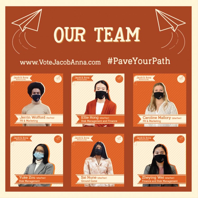 VoteJacobAnna's tweet photo. Just wanna shoutout the best team EVER ! Each of these individuals have been working SO hard to make this campaign what it is and have been killing it ! JA couldn’t be in any better hands 🙌🧡

#PaveYourPath https://t.co/opCTIiLYQW