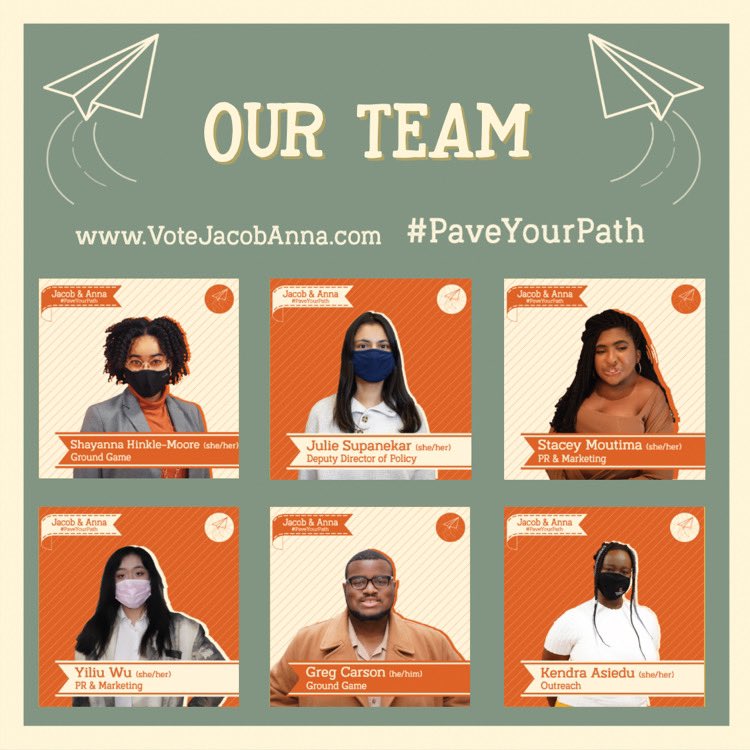 VoteJacobAnna's tweet photo. Just wanna shoutout the best team EVER ! Each of these individuals have been working SO hard to make this campaign what it is and have been killing it ! JA couldn’t be in any better hands 🙌🧡

#PaveYourPath https://t.co/opCTIiLYQW