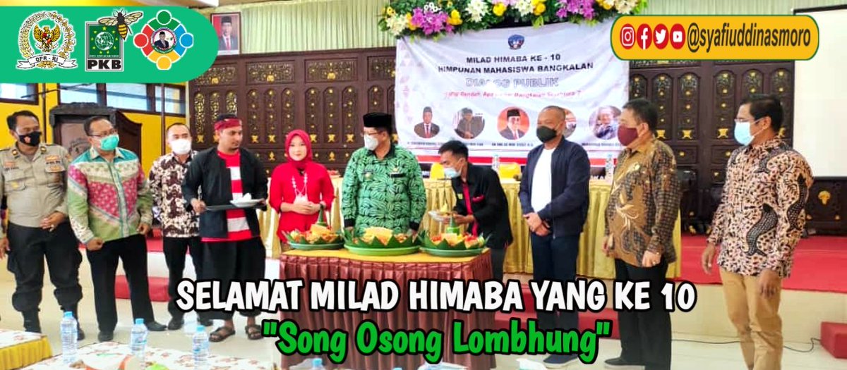 TretanSyafi's tweet photo. Selamat Milad HIMABA yang ke 10.
@cakimiNOW @halimiskandarnu @SyafiuddinAsmo1 @Syafiudinasmoro @DPP_PKB @FraksiPKB @dpwpkbjatim_ @Gardabangsaa
#PkbMilenial
#PkbMuda
#TRETAN_SYAFI
#SONG_OSONG_LOMBHUNG https://t.co/aBJsjcurCq