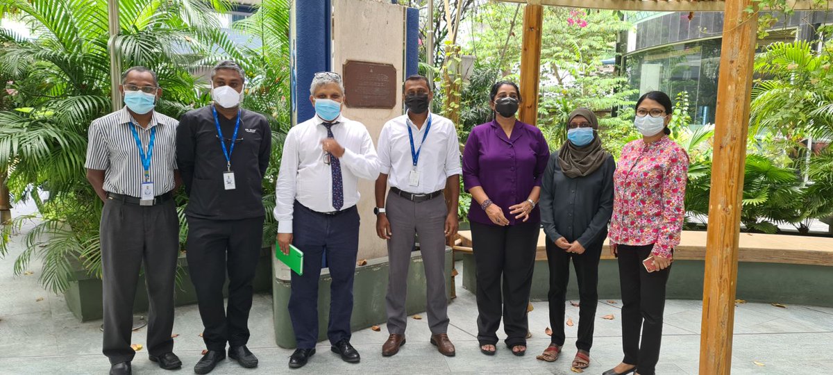 MNUedu's tweet photo. The senior management team of The Maldives National University met with senior officials of @ADKHospital  to deliberate on areas of collaboration. https://t.co/KGVTohzTaN