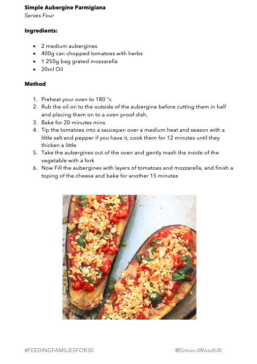 SimonJWoodUK's tweet photo. Iโm releasing easy recipes to try and help people of all skill levels in the kitchen to work with what they have got or the food boxes that they are sent....
Thereโs loads to go at! Take a look
https://t.co/L3zWTbGU3C
#FeedingFamiliesFor30 https://t.co/Pvwb6WWtvq