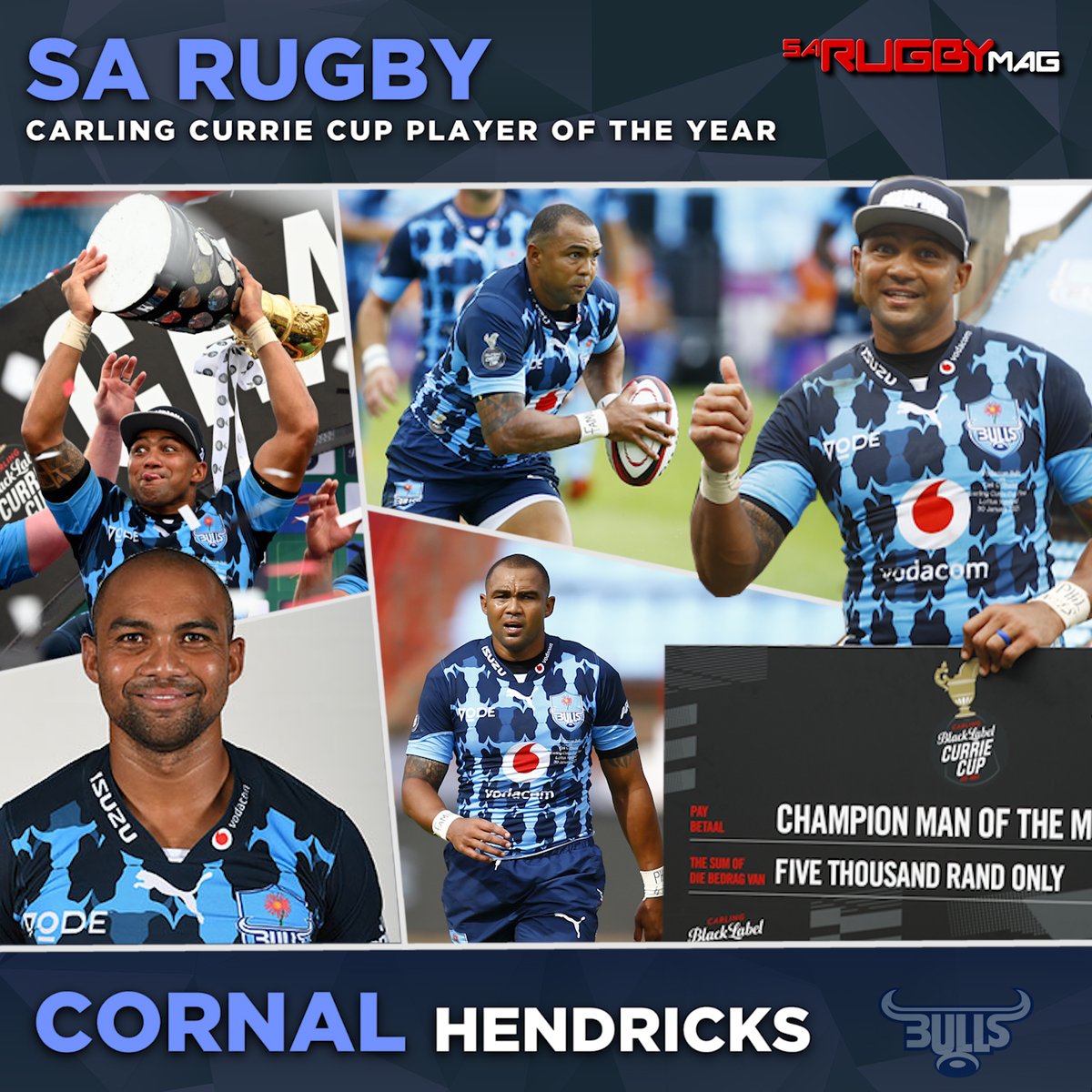 How far has this man come!! Congratulations to Cornal Hendricks on being named the Currie Cup Player of the Year!

#SARugbyAwards