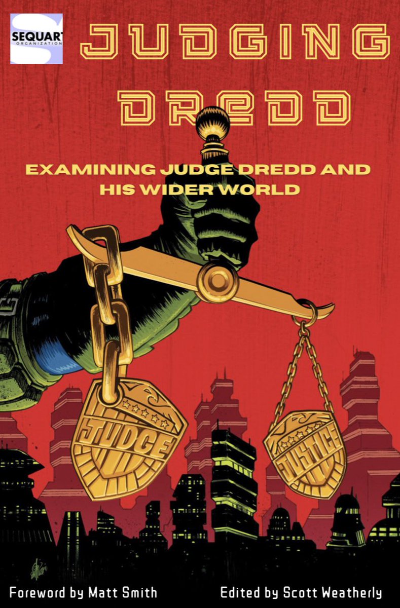 Scottweatherly's tweet photo. As it’s #WorldBookDay I wanted to reveal the incredible cover art by @slotfi and the draft covers for the essay collection I have edited about #JudgeDredd to be published by @Sequart - Judging Dredd (Coming Spring 2021) #books #comics #2000AD https://t.co/XKwa5S9ds4