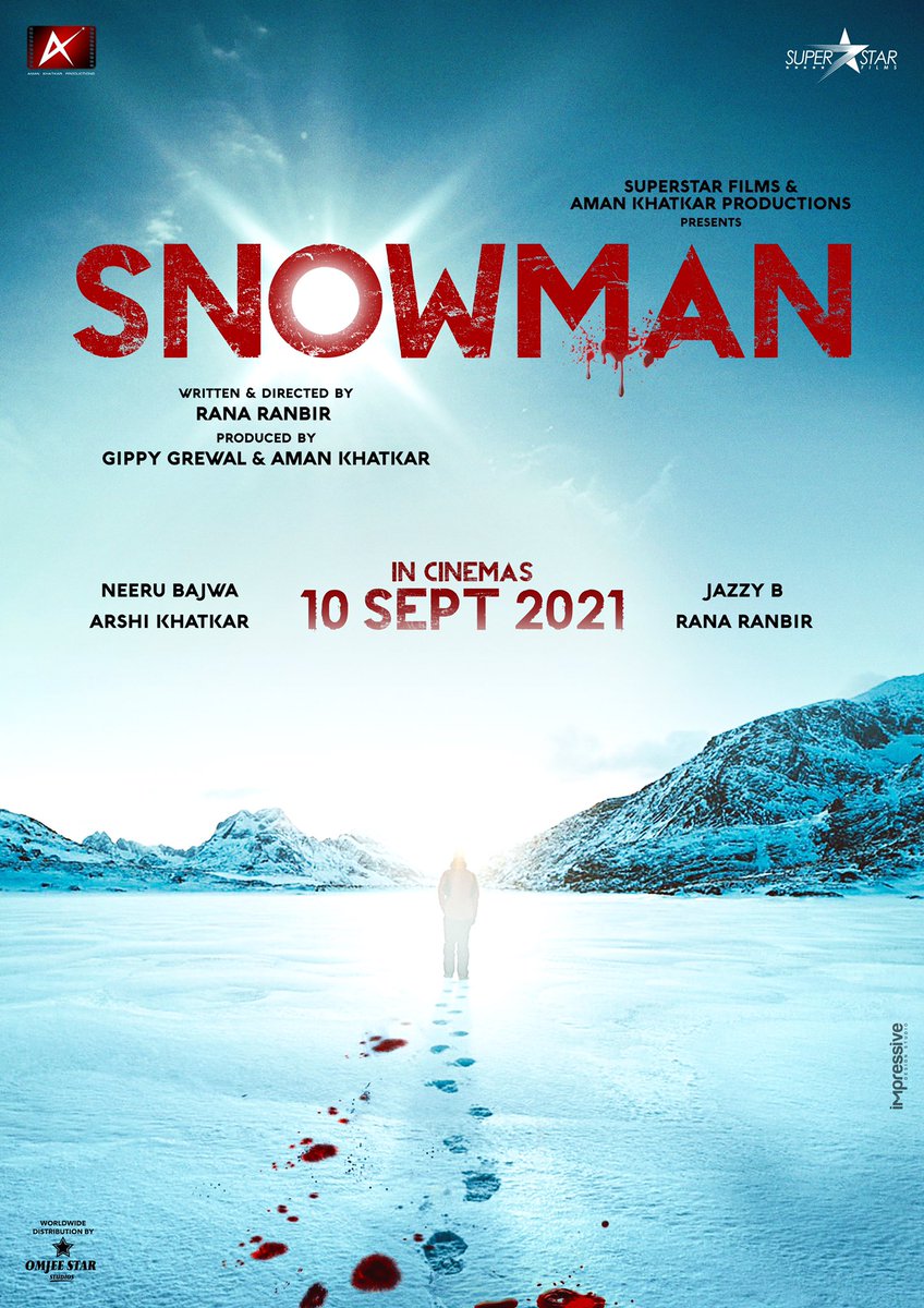#SnowMan Worldwide Releasing On 10 Sep 2021 👍
<a href="/neerubajwa/">Neeru Bajwa</a> <a href="/GippyGrewal/">Gippy Grewal</a> <a href="/ranaranbir970/">rana ranbir</a> <a href="/jazzyb/">Jazzy B</a> <a href="/superstarfilms_/">SuperStar Films</a> @_snowman_film <a href="/aman_khatkar/">Aman Khatkar</a> <a href="/ArshiKhatkar/">Arshi Khatkar</a> <a href="/PrimeAsiaTV/">PrimeAsiaTV</a> <a href="/Iammunishsahni/">munish sahni</a> <a href="/JayKMuzic/">Jay K</a> #RickyKhan <a href="/bhana_la/">Bhana La</a> <a href="/vinodaswal1313/">VinodAswal</a> <a href="/HDullat/">Hardeep Singh Dullat</a>