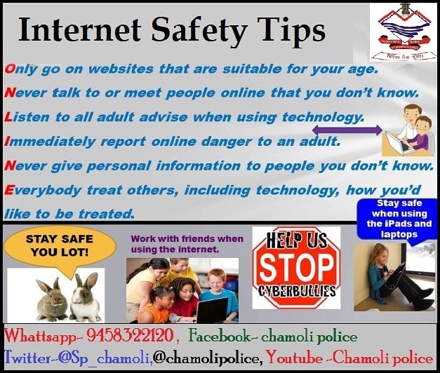 chamolipolice's tweet photo. #CyberSafetyTips
#stay_alert_stay_ssfe
#internet_safety_tips
Follow safety tips while using internet. https://t.co/MOH0yUbR3o