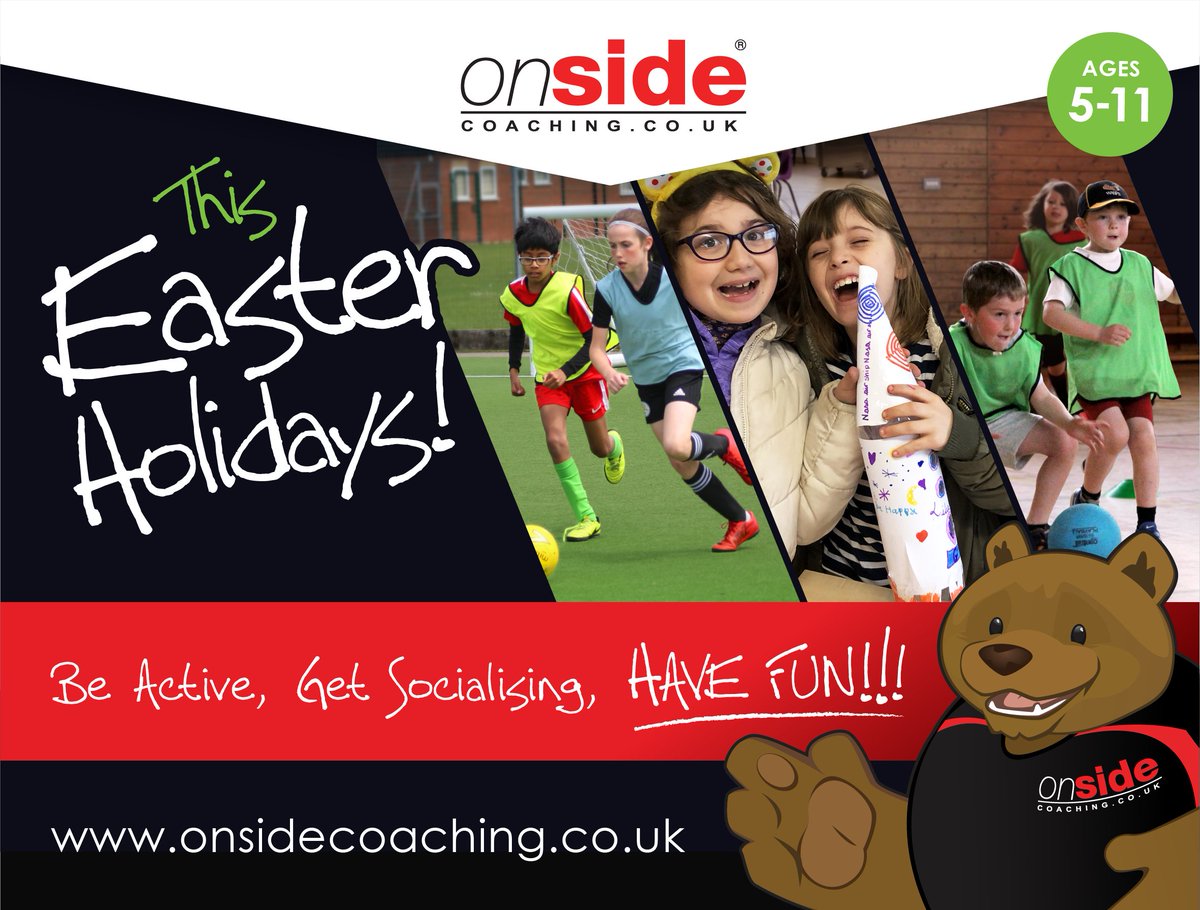 #Easter is coming and Onside Coaching are back! 

Prices and location to follow so stay tuned. Our holiday courses will be slightly different this year in order to help develop missed social skills and make great memories!

#EasterHoliday #Childcare #OnsideCoaching #ComingSoon