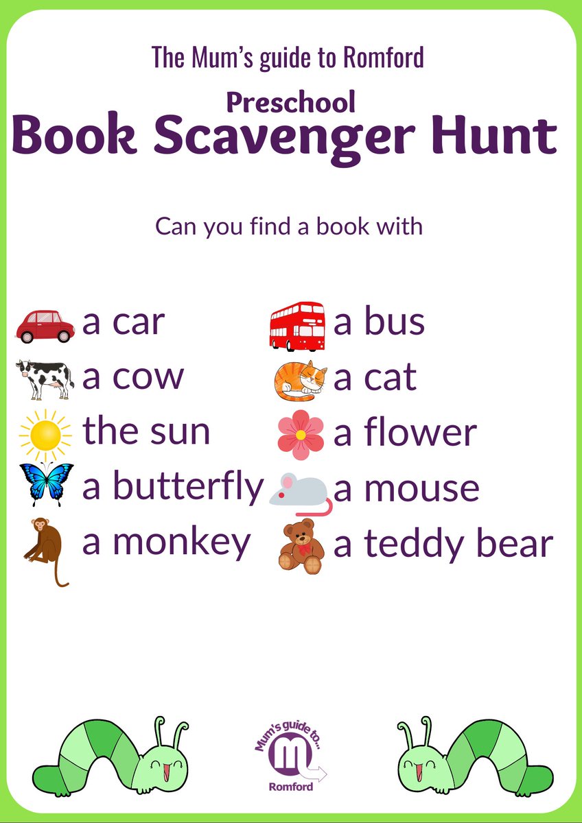 Great activities on our website for World Book Day! Click the link to find virtual events, meet the author events and to download these scavenger hunts! 

mumsguideto.co.uk/romford/index.…
