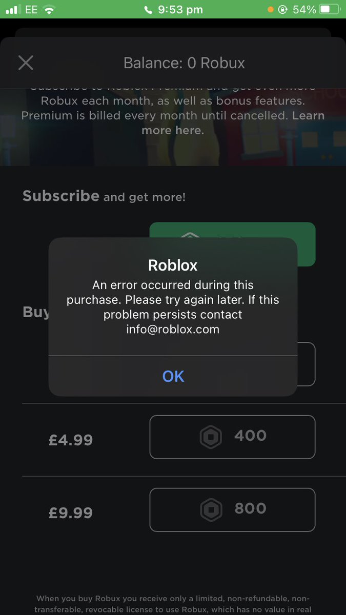 Robuxglitch Twitter Search - roblox buying robux error