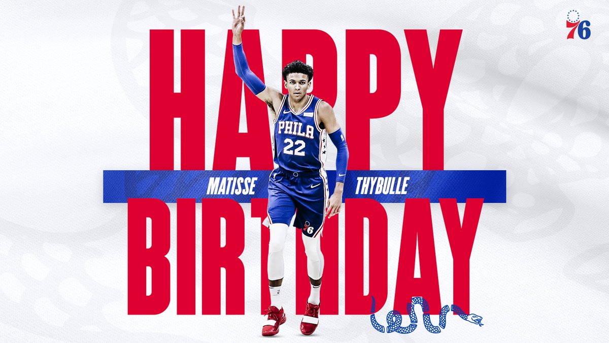 sixers's tweet photo. Happy Birthday, @MatisseThybulle! 🎉 https://t.co/CG8VpiSt4P