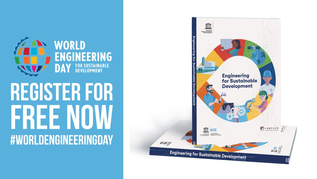 engineering_day's tweet photo. Registrations are NOW open for the #WorldEngineeringDay Virtual Celebrations on March 4th, our theme is #Engineering for a Healthy Planet. It's FREE to register, so don't miss out! https://t.co/W6UfdzpS7t
https://t.co/vj6pOdgzwc #WED2021 #WFEO #UNESCO #UNSDG https://t.co/TqRCgLa3pp