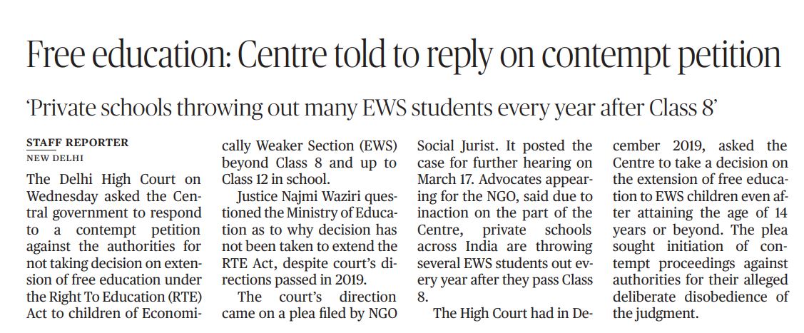AwasarTrust's tweet photo. Private Schools throwing out many EWS students every year after class 8
#privateschools #EWS #PrimaryClass #Class8 #FreeEducation https://t.co/TFcDsidPb3