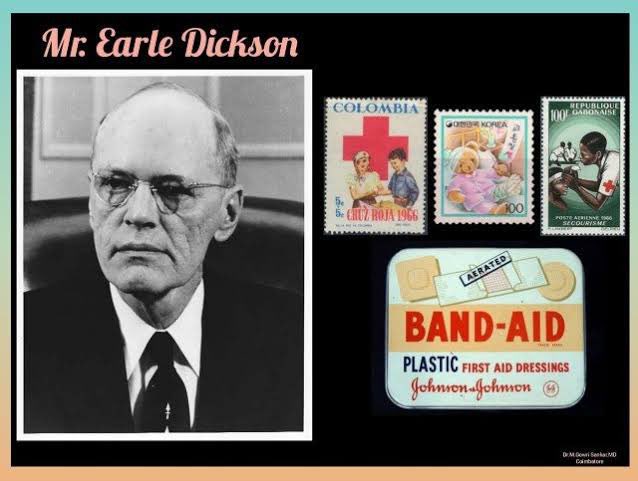 Pamuk tüccarı Earle Dickson , mutfakta sürekli elini kesen eşi için 1920 yılında yara bandını icat etmiştir. 

#icatlar VE #hikayeleri 
#Marka #Patent #Tasarım 
#Devirpatent #Tescilofisi devirpatent.com