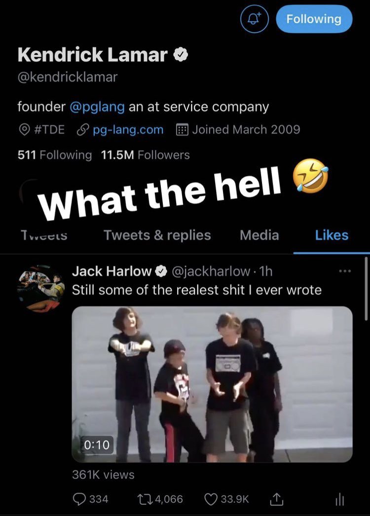 XXL's tweet photo. Kendrick’s first liked post in two years is this 😭 https://t.co/O7PTm898ZS