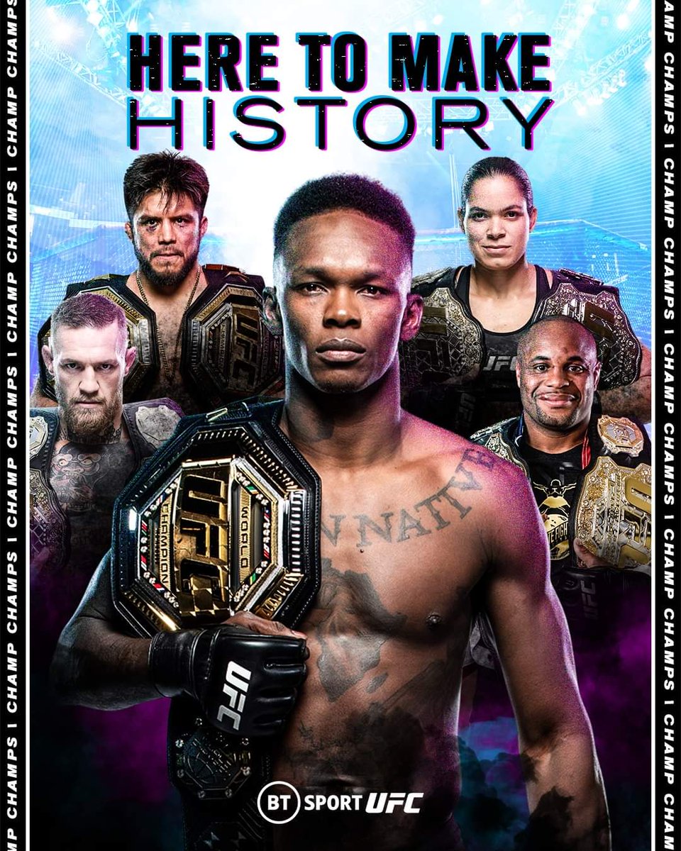 Here to make history
#Mc Gregor#
#Henry Cejudo#
#Amanda Nunes#
#Daniel Cormier#
...Who will be the next...
#Adesanya# or
 #Blachowicz#
Comments below Guys https://t.co/gRPwUAE2p4