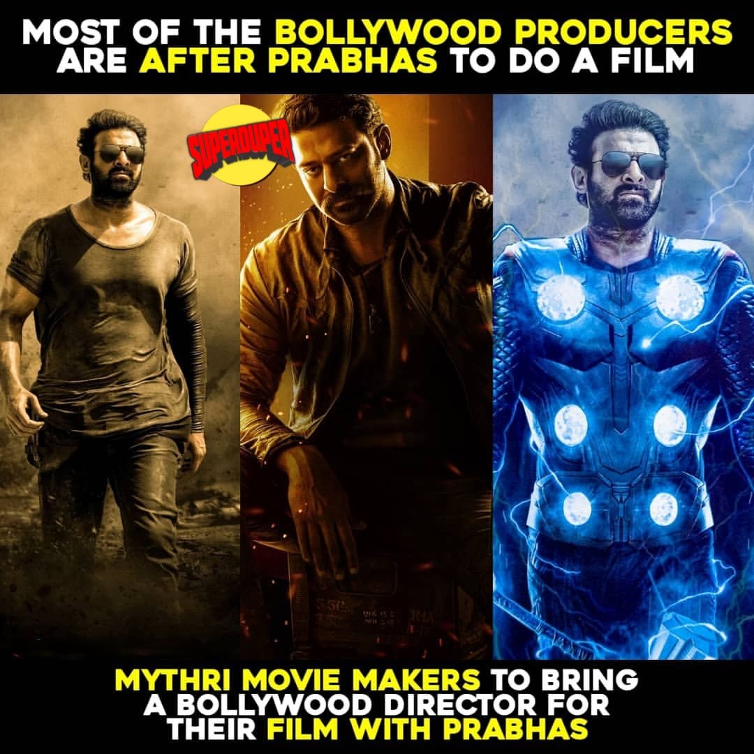 SuperDuperOffl's tweet photo. Mythri Movies + Bolly Dir + #Prabhas 🔥

Big thing is gonna happen soon 😎 https://t.co/LOxizxalYT