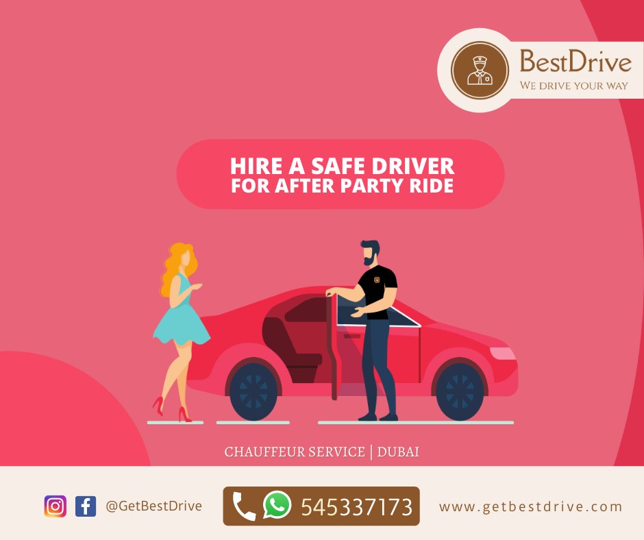 GetBestDrive's tweet photo. Hire a Driver from BestDrive to let us drive you home safe.⠀
Book Now - https://t.co/GDGSswjj8C⠀⠀
#mydubai #dxb #dubai #dubainight #dubaillife #beachclub #nightlife #getbestdrive https://t.co/wFy6YUmMzt