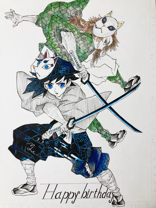 義勇&錆兎描きました!!
良ければ拡散お願いしますm(_ _)m

◤Happy  birthday◢

#模写  #鬼滅の刃 #冨岡義勇 #錆兎 