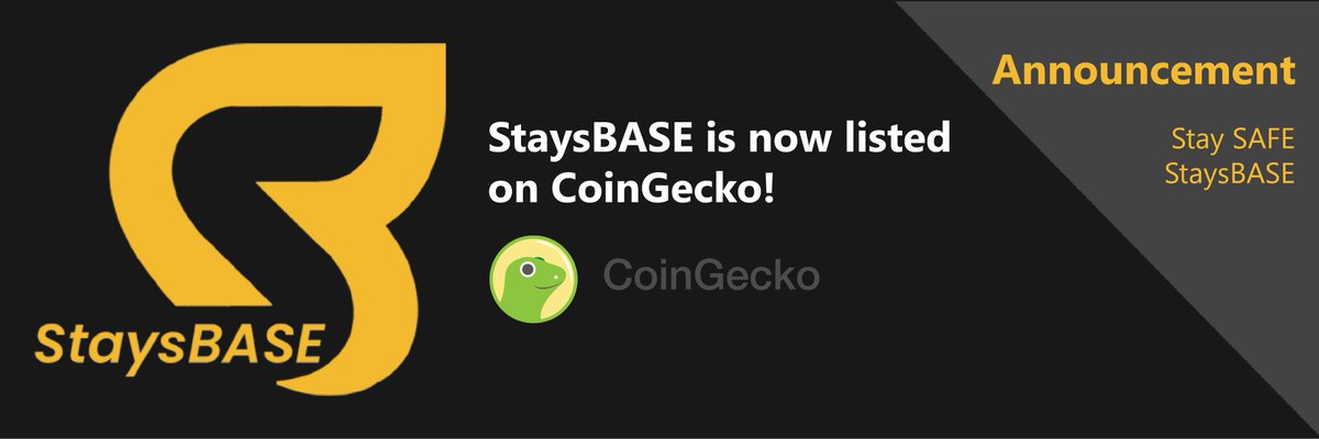 The $SBS circulating supply &amp; market cap information has been updated on <a href="/coingecko/">CoinGecko</a>! Thank you for the quick response, keep up the great work! 💪

View all details about #StaysBASE here:
coingecko.com/en/coins/stays…

📲 Join our Telegram:
t.me/StaysBASE

<a href="/BinanceChain/">Binance Chain</a> #BSC