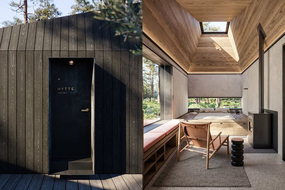 GQ_France's tweet image. Minimalistes, écolos et durables voici les ravissantes “Hytte” - ce qui en norvégien veut dire "tinyhouse"- créées par les architectes @koto_cabins Design associés à Aylott and Van Tromp. Ces cabines en bois avec poêle incorporé peuvent être regroupées en un joli motel.