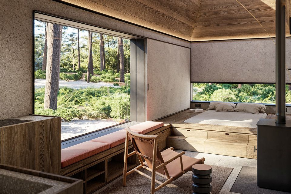 GQ_France's tweet image. Minimalistes, écolos et durables voici les ravissantes “Hytte” - ce qui en norvégien veut dire "tinyhouse"- créées par les architectes @koto_cabins Design associés à Aylott and Van Tromp. Ces cabines en bois avec poêle incorporé peuvent être regroupées en un joli motel.