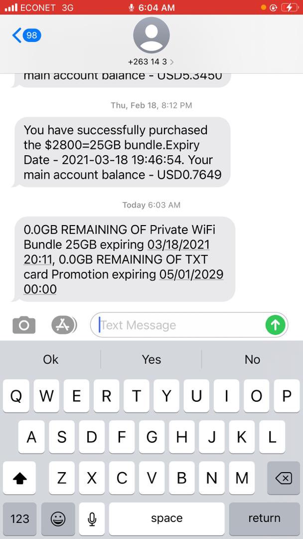 msspryde's tweet photo. @econetzimbabwe hie , I bought bundles yesterday , via Ecocash it deducted my money and no bundles were purchased for the private wifi 25gig  help !!! https://t.co/JC4KOJ1QhG