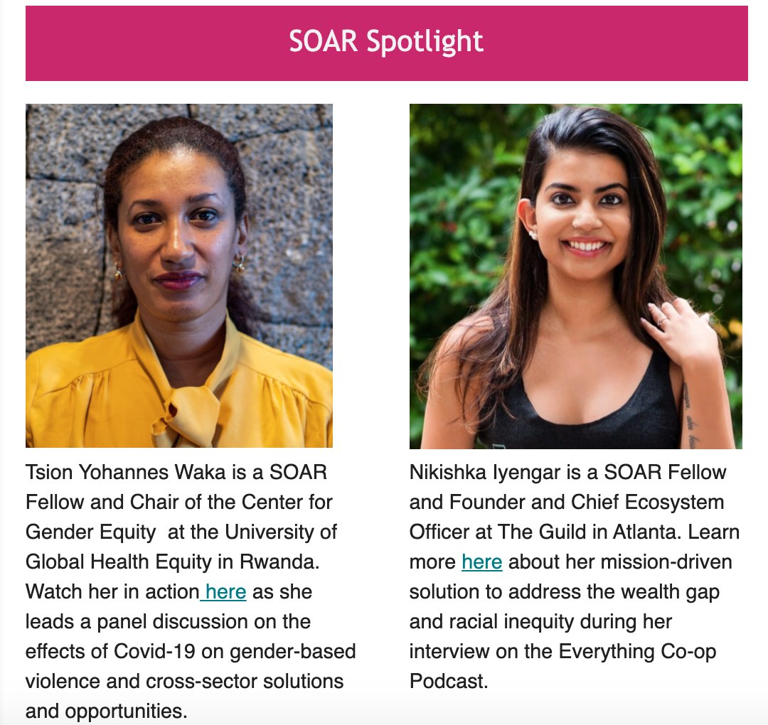 ughe_org's tweet photo. #LionSpotting. Great to see #UGHE Center for Gender Equity Chair @TsionYohannes featured in @AIFWG #SOARSpotlight. Tsion is an @AspenInstitute #SOAR Fellow, champion of #GenderEquity &amp; #WomensLeadership &amp; advocate for the advancement of women &amp; girls globally. #WeLeadWeSoar #IWD https://t.co/QRWOthDIAJ
