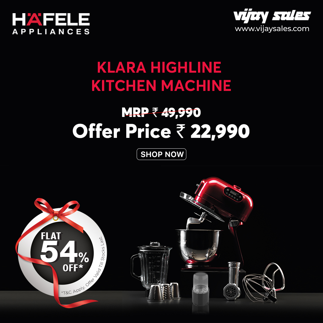 VijaySales's tweet photo. Whip it, Whisk it, Mince it, Cook it up with Hafele's Klara Highline Kitchen Machine! And that too available at a shocking flat 54% OFF on https://t.co/RLmJBvfHDU 😱
#Hafele #KitchenMachine #HafeleKlara https://t.co/L54scAHtzQ