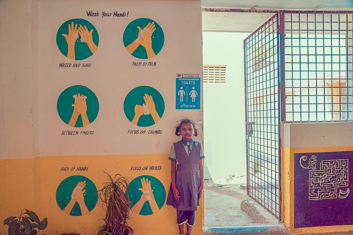 myzerogravity's tweet photo. We dint need a pandemic to tell our kids in public schools  how to wash their hands. We make sure  it keeps hitting them everyday . We make it a point every area near the washroom has clearly laid down steps. 
#thehappyschoolproject 
#precautions #handwashing https://t.co/AehfR4E1GG