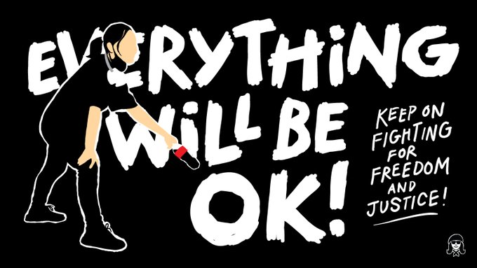 This is one of the art works inspired by 19-year-old Myanmar protester Kyal Sin, Angel, that is circulating after she was killed by security forces yesterday. Please take time to read her story here: reut.rs/3rfqnDt #WhatsHappeningInMyanmar