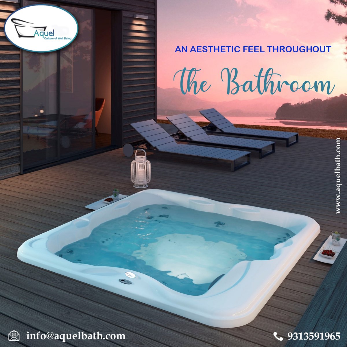 aquelbath's tweet image. Modern bathrooms with luxurious Jacuzzi Bathtub
Order Now our widest collection of Bathtub's in all sizes and dimensions at unbeatable price in India. 
More Detail Call Us +91 93135 91965 or 
Email Us info@aquelbath.com

#bathtub #luxury #aquelbath #bathmanufacturer
