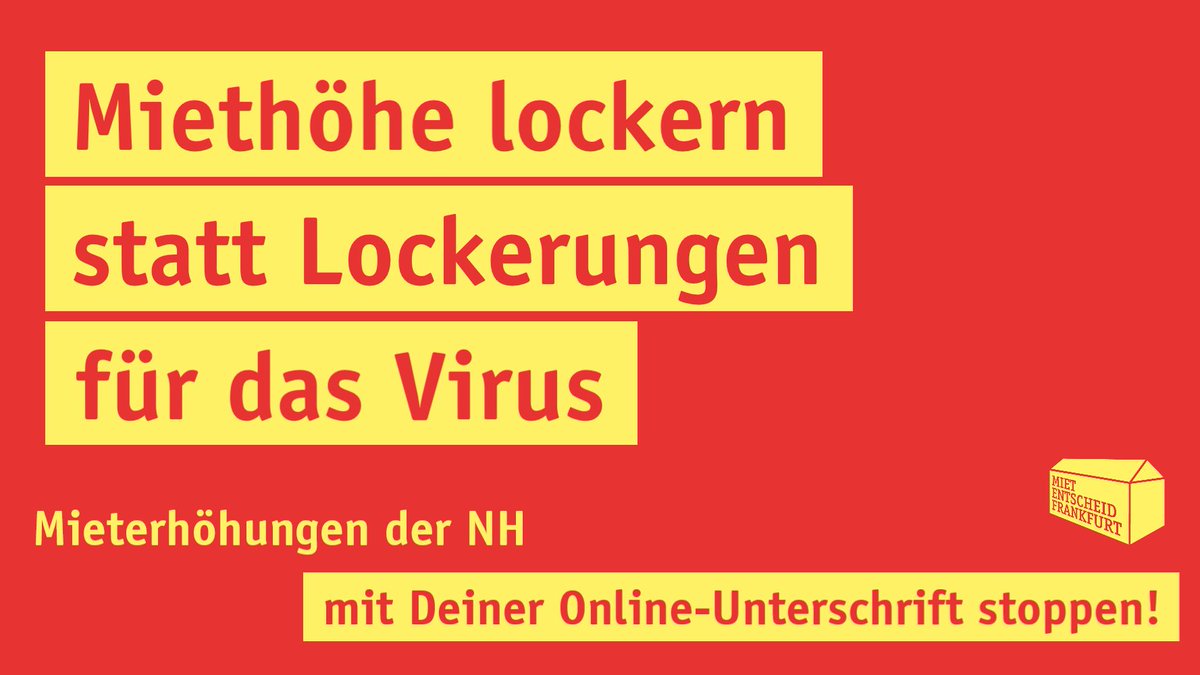 Nachrichten zu Corona und #Lockerungen gibt es viele, aber über die Situation der Mieter*innen berichtet kaum jemand. Das ändern wir. Ein Thread... 🔽🔽🔽

Wir fordern: 
- Rücknahme von #Mieterhöhungen während Corona
- #Mietentscheid für langfristig bezahlbarem Wohnraum

[1/7]