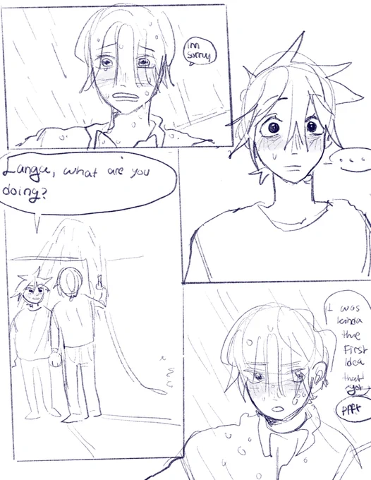 BAM random renga comic uhhhh idk why I did it but like it's wholesome #SK8THEINFINITY #SK8THEINFINITYfanart #langahasegawa #rekikyan 