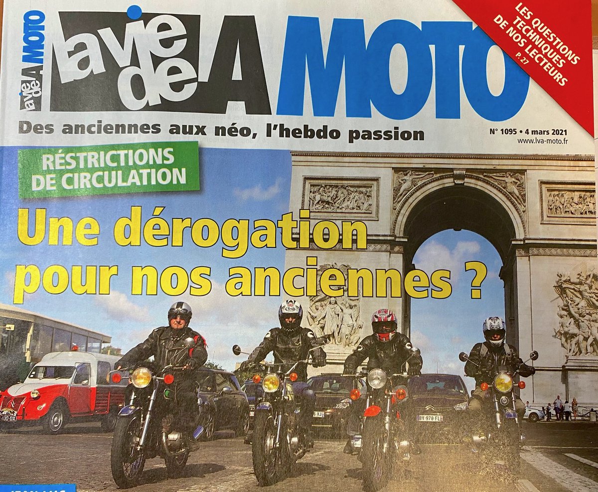 XavierBony1's tweet photo. Les Zones à faible émission (ZFE) polluent-elles l'atmosphère des gardiens du #patrimoine auto-moto ? Pourra-t-on encore rouler avec nos #motos classiques ? Enquête à lire le n° 1095 de La Vie de la Moto actuellement en kiosque @ffveofficiel @LegendeMoto @LvmMl https://t.co/7BsmSmafNT