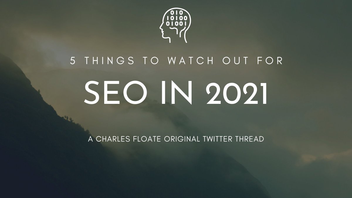 Charles_SEO's tweet photo. Whilst the core of SEO has stayed the same over the past 2 decades (Content, Links &amp; OnPage) there are always new and interesting changes you need to keep up with.

In this thread, I'll be giving you 5 things to watch out for in SEO in 2021 👇 https://t.co/Qi9MhlSjrY