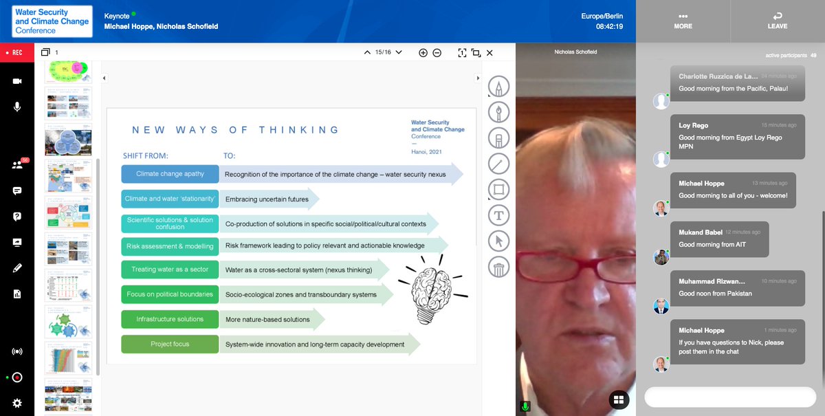 Dr. Schofield's excellent Keynote ended up with a discussion on new ways of thinking!
Join us in our discussions going forward at the Let's Get Digital platform! 💧

#WSCC21 #wsccconference #watersecurity #climatechange #watersecurityandclimatechange #resourcesmanagement