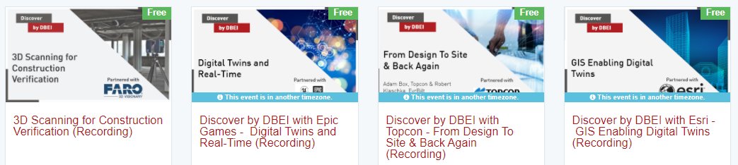 DBEInstitute (@dbeinstitute) on Twitter photo Missed out on our recent Discover by DBEI webinars?
Time is running out to view them all for FREE so login or join DBEI Community now!  
community.dbei.org/events
Epic Games FARO @TopconGB_IRE <a href="/Esri/">Esri</a> 
#LeveragingCollectiveGenius #DBEICommunity #Webinar Missed out on our recent Discover by DBEI webinars?
Time is running out to view them all for FREE so login or join DBEI Community now!  
community.dbei.org/events
Epic Games FARO @TopconGB_IRE <a href="/Esri/">Esri</a> 
#LeveragingCollectiveGenius #DBEICommunity #Webinar