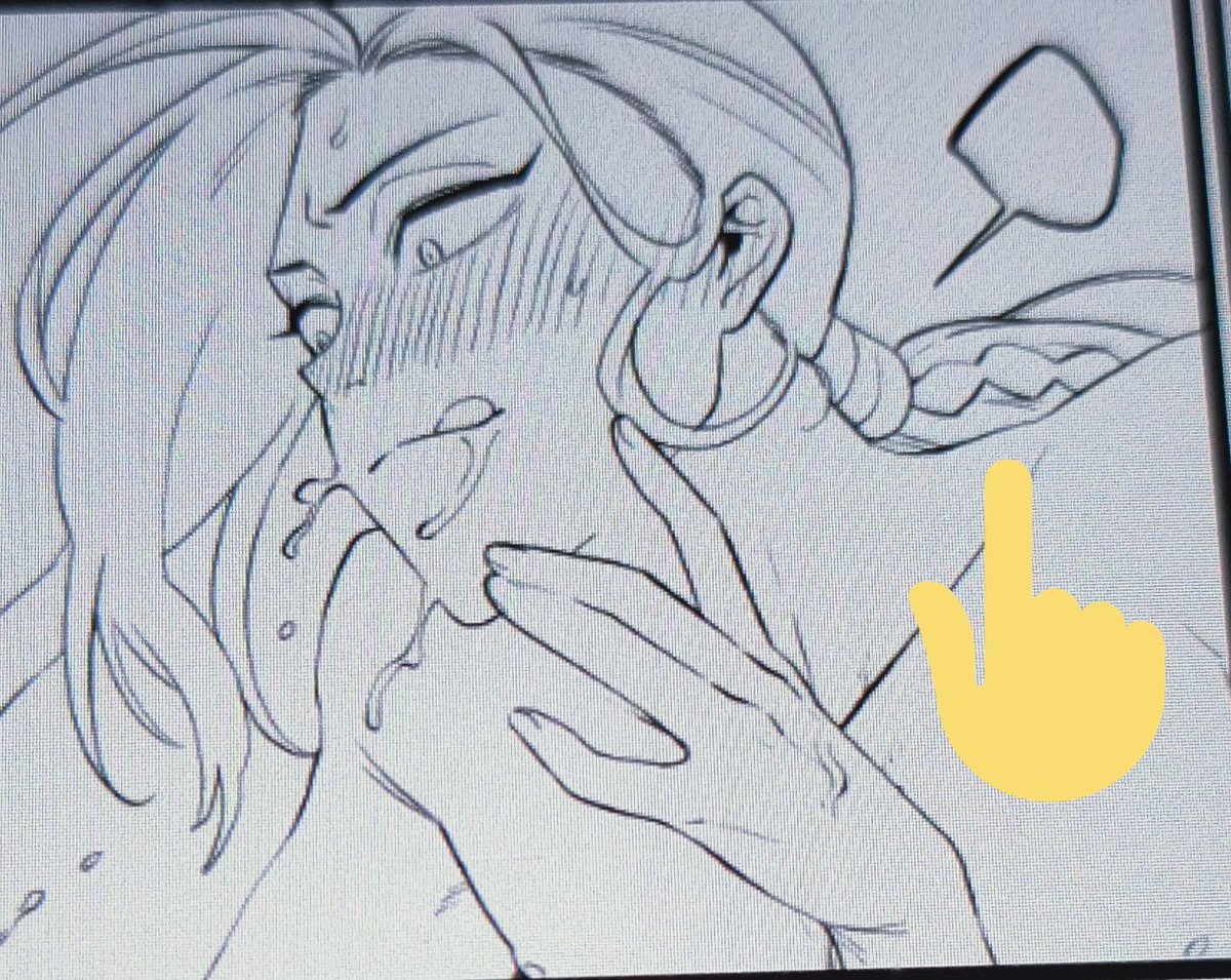 なんで装飾オフ?で描いているのに亜空間から三編みが生えてんだ… 