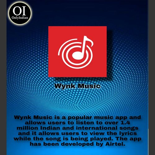 OnlyIndianOI's tweet photo. Enjoy Marathi, Hindi, English and Regional -music, hello tunes and lyrics on the @WynkMusic app. Download now!
Also follow @OnlyIndianOI to know more Indian apps and brands.
IG : onlyindianoi 
FB : OnlyIndianFb
#wynkmusic #music #songs #oi #onlyindia #proudindian #facts #history https://t.co/NQPx7VNpdh