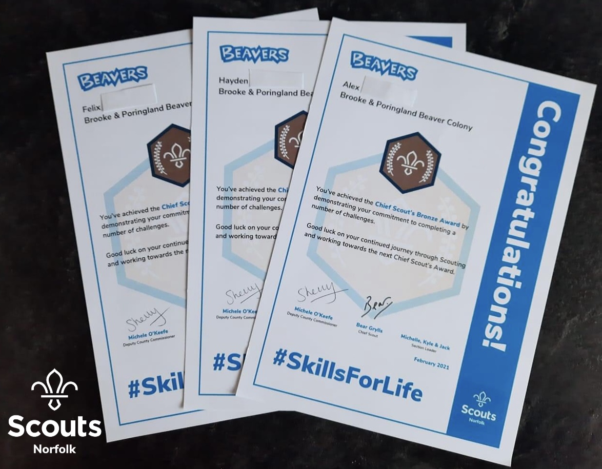 norfolkscouts's tweet image. Top Awards Congratulations!
To Felix, Hayden &amp;amp; Alex who worked hard and gained their Bronze Chief Scouts Awards last year 👏 #lockdowndoesntstopnorfolkscouts #chiefscoutaward #virtualscouting