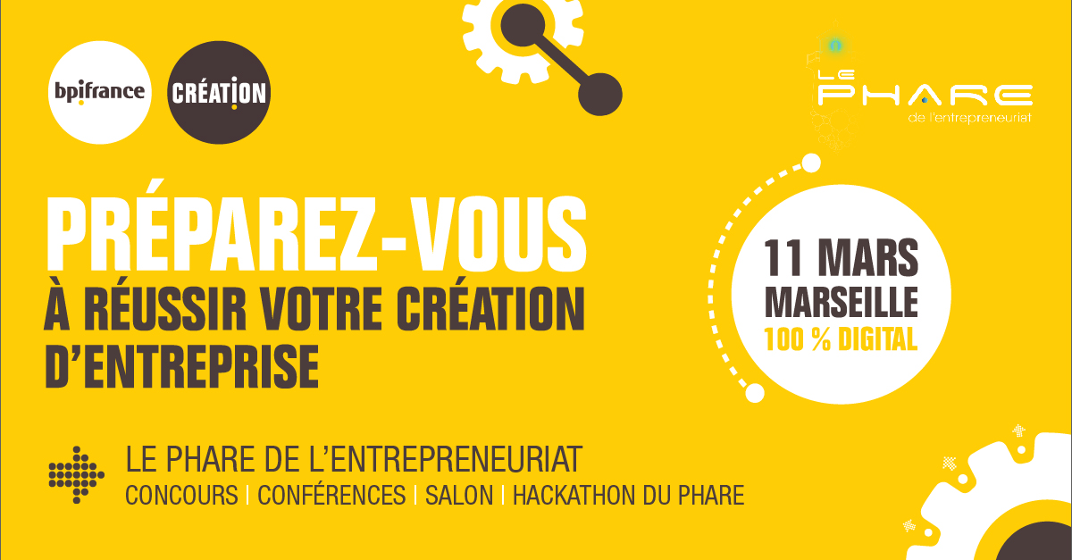 Le Phare de l’Entrepreneuriat est un salon dédié à la création d’entreprises. Rythmée par des conférences, des tables rondes, des stands, vivez pleinement cette journée du 11 mars en vous inscrivant via ce lien 👉 bit.ly/2OkTdUk 
#TousEntrepreneurs