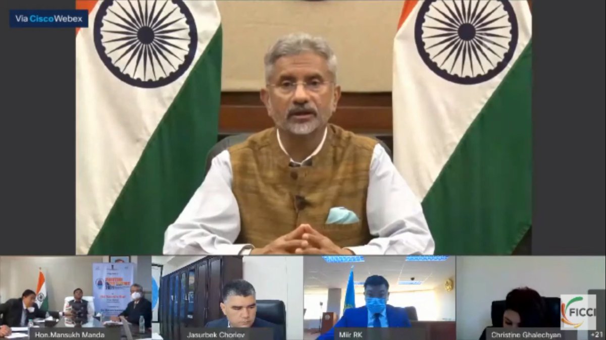 IndiaembFrance's tweet photo. Hon'ble Minister for External Affairs @DrSJaishankar at the opening session of #MaritimeIndiaSummit on #ChabaharDay
Dr. Jaishankar recounted historic visit of Hon'ble PM @NarendraModi to Iran in 2016 which paved the way for Trilateral Agreement between India, Iran &amp; Afghanistan. https://t.co/3xICJs5EYB