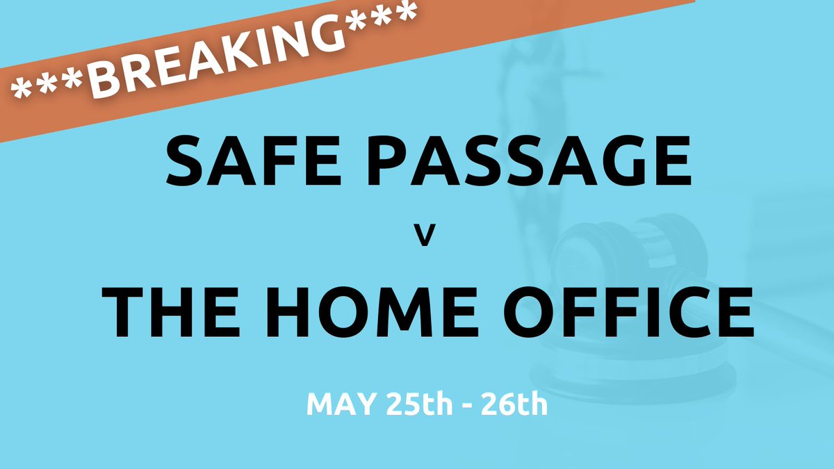 safepassageint's tweet image. ***BREAKING NEWS*** 
⚖️ We're taking the Home Office to court on May 25th-26th over their unlawful refugee family reunion policy. ⚖️

This policy leads to the Home Office frequently making the wrong decision, putting vulnerable children’s lives at risk.
safepassage.org.uk/news/2021/3/3/…