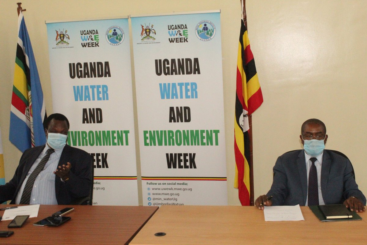 min_waterUg's tweet photo. #MWEworks: Today, the Minister of @min_waterUg Hon. Sam Cheptoris has briefed the Press about the Fourth #UWEWK21. @HonKibuule @okidi64 @MosesWatasa @MauriceMugisha @ubctvuganda @nasuru_ocan @NabunnyaJane @namukose_mary @giz_gmbh @IRCWASH @MoICT_Ug @GCICUganda @UgandaMediaCent https://t.co/ovKOq07Vpm