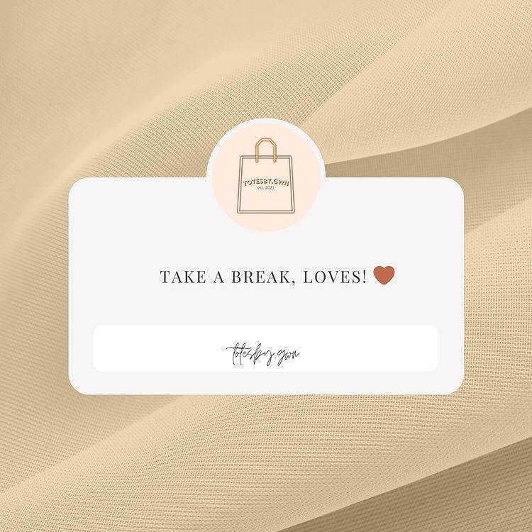 totesbygwyn's tweet photo. A little reminder:

Take a break sometimes, love. You can do it! One step at a time ✨🤍

xoxo,
Gwyn https://t.co/BRLJVxqO0S