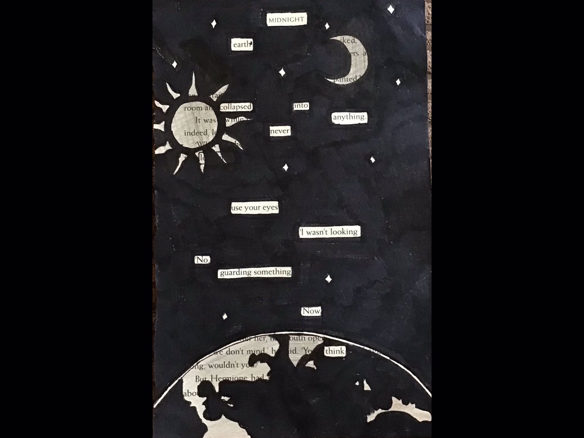 BerthaParkV_Art's tweet photo. Some amazing Black Out Art coming in today via remote learning in response to #WorldBookDay2021 Using found narratives to dictate the visuals surrounding it. Lovely work everyone! 👏👏 @BerthaParkHigh @BerthaParkEngli #visualarts #sl #pkcremotelearning https://t.co/ipezD3tMCJ
