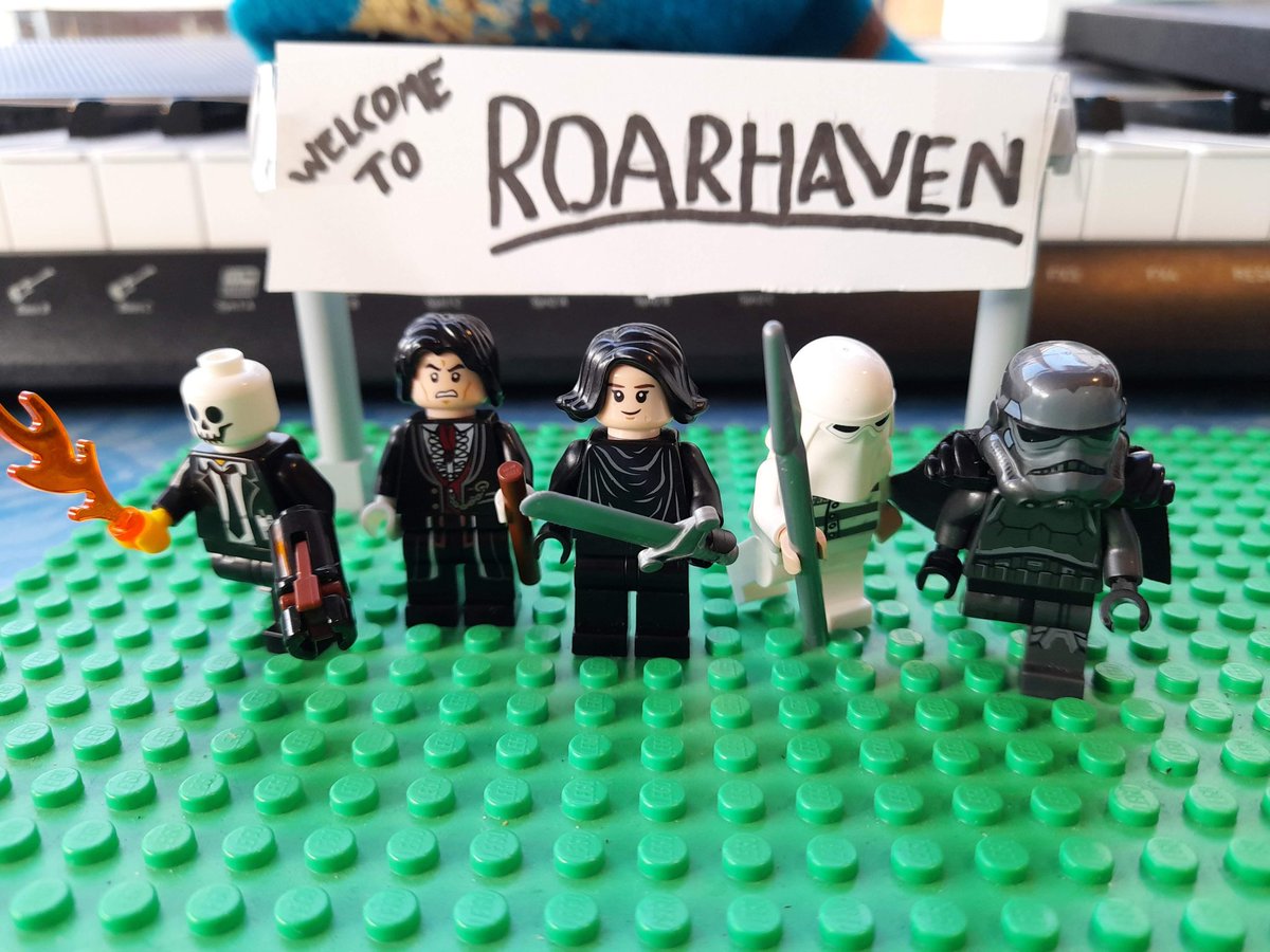 Daresie's tweet photo. A couple of Skulduggery Pleasant superfans for #WorldBookDay They've read the 1st 9 books multiple times over the last lockdown year. We need to get the rest (and more bookshelves!) Thanks for keeping these boys entertained @DerekLandy https://t.co/KdidifWsdy