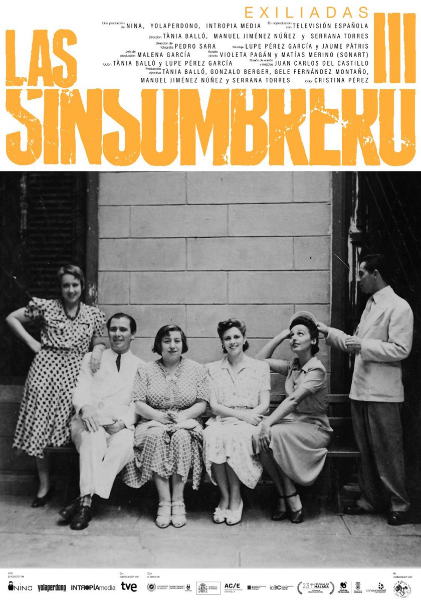 PROCINE_MA's tweet photo. Este domingo a las 21:30h en @Impres_TVE @la2_tve se estrena la esperada tercera parte d #LasSinsombrero
Proyecto producido x @yolaperdono y codirigido x @MJ_Nunez con el apoyo:@culturauma @Igualdad_UMA @festivalmalaga @ACEcultura @AytoHuelva @UniHuelva
#PROCINEMA
#MálagaProduce https://t.co/lY2HR6d1zD